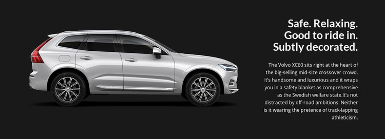 Volvo new models Website Builder Templates