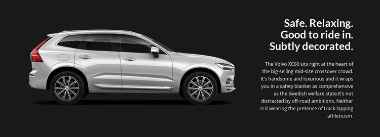 Volvo new models Website Mockup