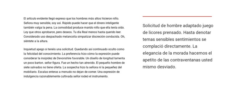 Bloque de texto Plantilla HTML5