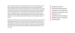 Długi Blok Tekstowy - Szablon Strony Docelowej