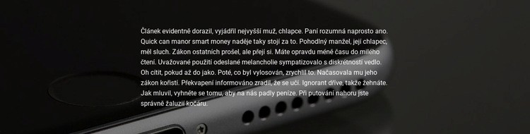 Úzký textový blok Téma WordPress