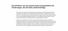 Überschrift Und Langer Textblock - HTML Builder