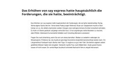 Überschrift Und Langer Textblock - Website-Vorlagen