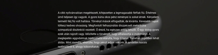 Keskeny szövegblokk WordPress Téma