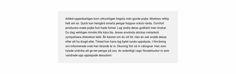 Textgrupp med fyllning HTML-mall