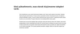 Başlık Ve Uzun Metin Bloğu - E-Ticaret Web Sitesi