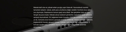 Dar Metin Bloğu - Mobil Web Sitesi Şablonu
