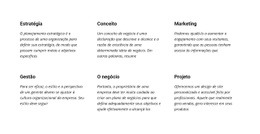 Plano De Texto - Modelo HTML5 Criativo Multiuso