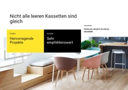 Hervorragende Innenprojekte Kostenlose CSS-Websitevorlage