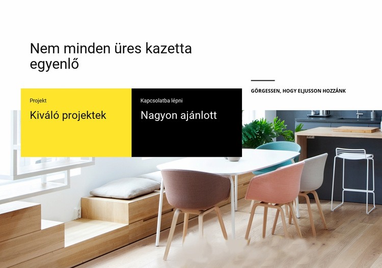 Kiváló belső projektek Weboldal sablon