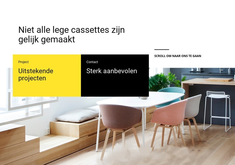 Uitstekende interieurprojecten Website Builder-sjablonen