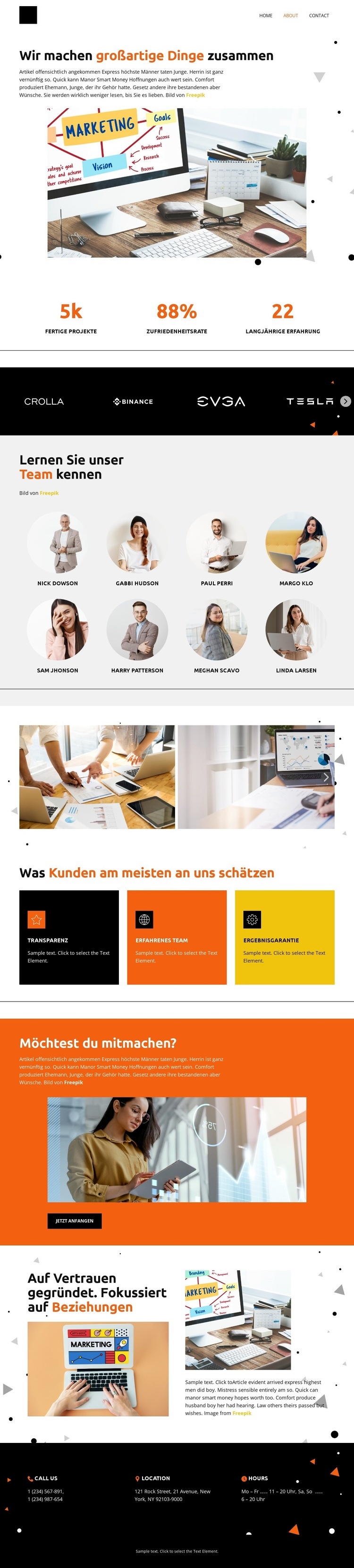 Echtzeitanalyse Website Builder-Vorlagen