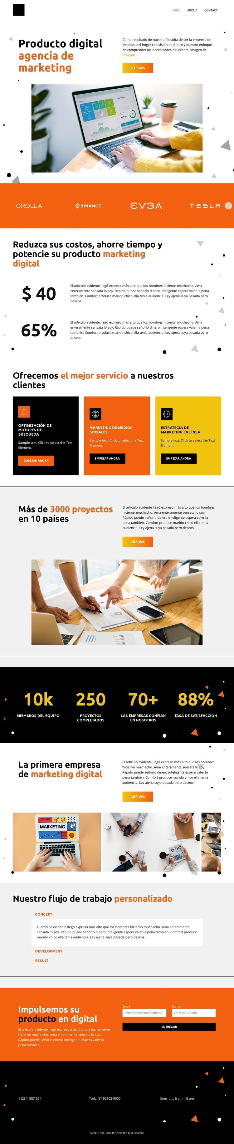 Agencia de marketing de productos digitales. Creador de sitios web HTML