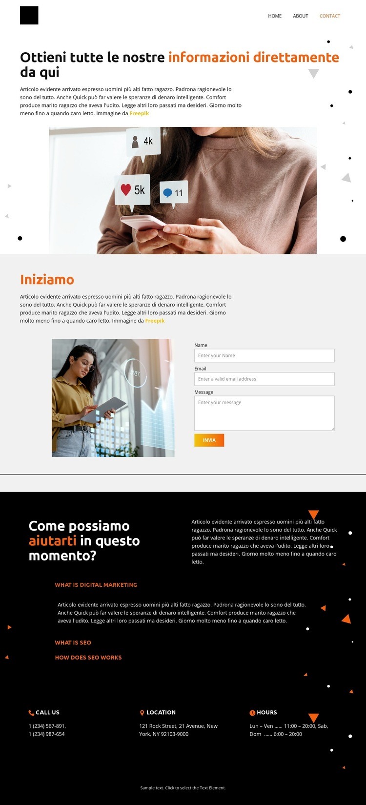 Esperienza eccezionale Progettazione di siti web