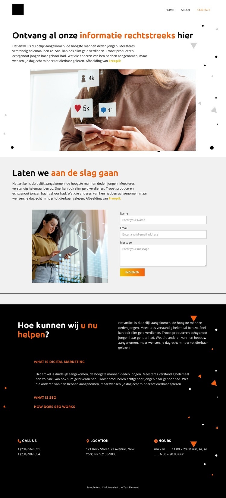 Uitstekende ervaring Html Website Builder