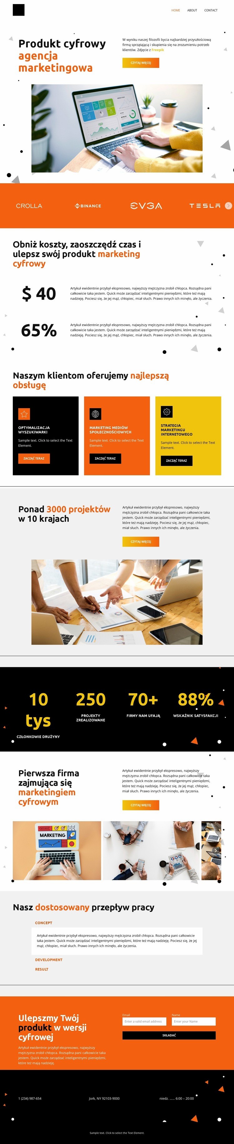 Agencja marketingu produktów cyfrowych Szablon HTML5