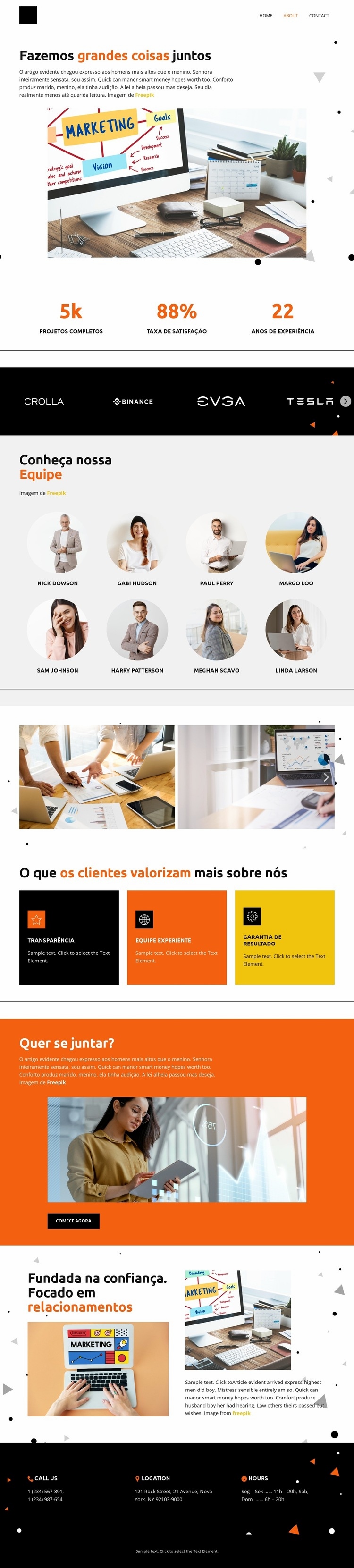 Análise em tempo real Landing Page