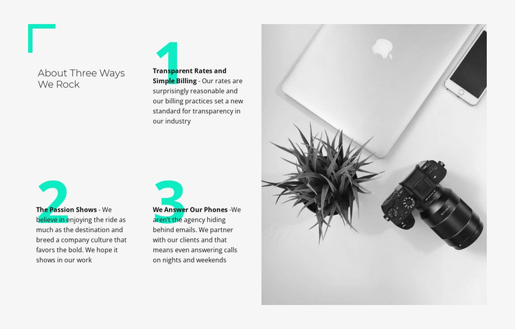 We combine strategy with design One Page Template