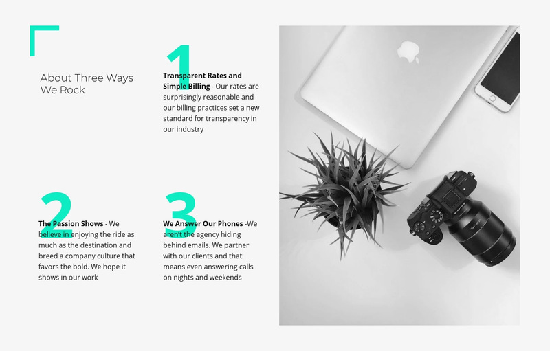 We combine strategy with design Wix Template Alternative