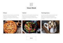 Restaurantmahlzeiten - Drag & Drop-Website-Modell