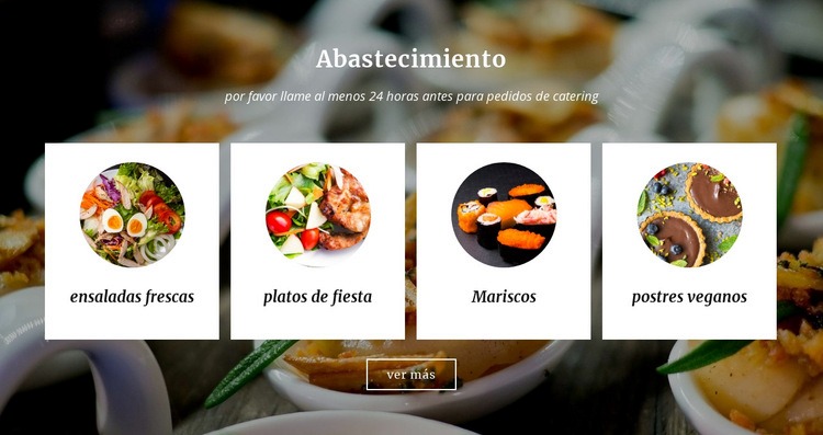 Servicios de alimentación y catering Plantillas de creación de sitios web