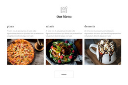 Stunning HTML5 Template For Restaurant Meals