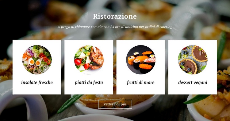 Servizi di ristorazione e ristorazione Modelli di Website Builder