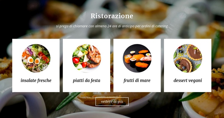 Servizi di ristorazione e ristorazione Mockup del sito web