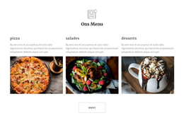 HTML-Pagina Voor Restaurant Maaltijden