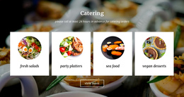 Food And Catering Services One Page Template