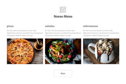 Refeições Em Restaurante - Modelo De Página HTML