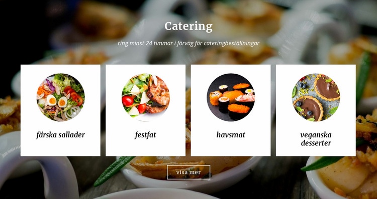 Mat och catering Hemsidedesign