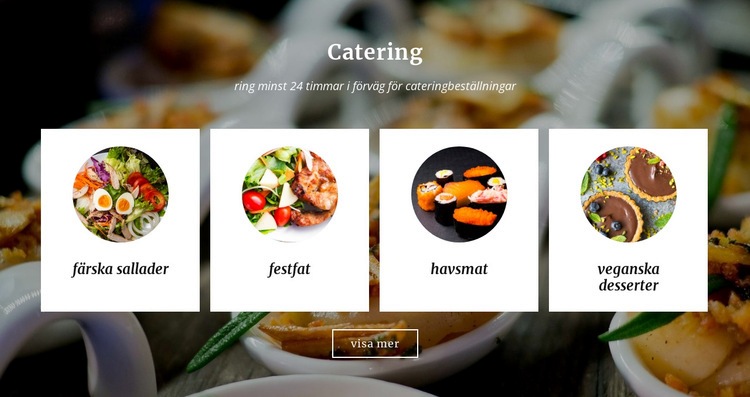 Mat och catering WordPress -tema