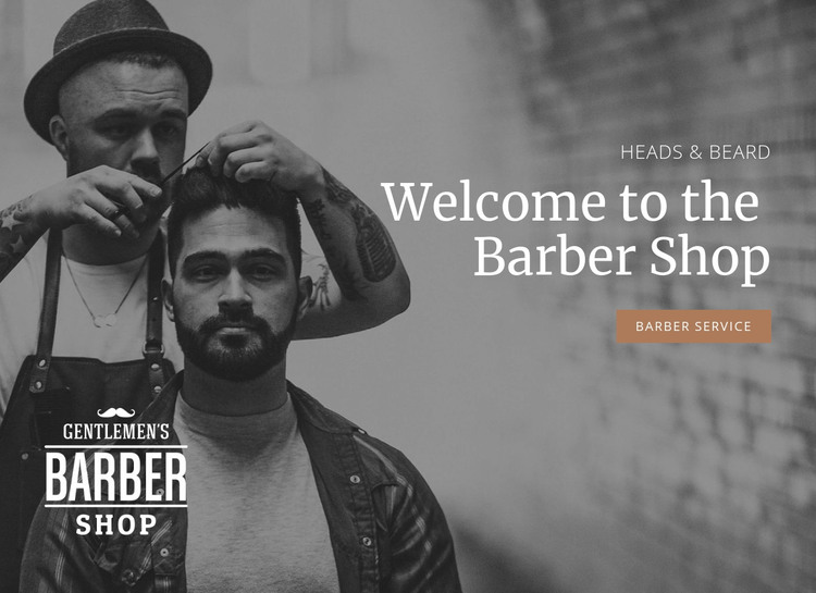 Haircuts for men Homepage Design