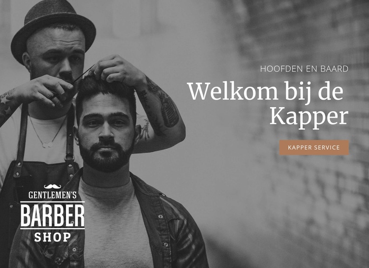 Kapsels voor mannen Website mockup