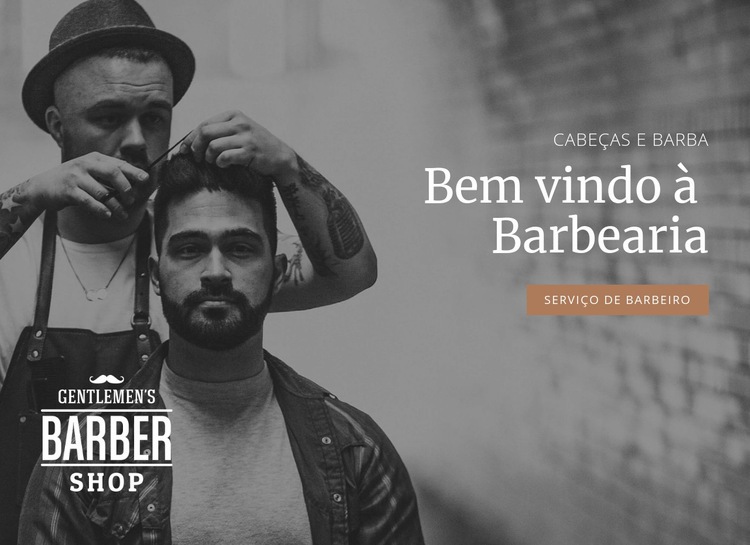 Cortes de cabelo para homens Maquete do site