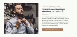 Menu CSS Para Moda E Cuidados Com Os Cabelos