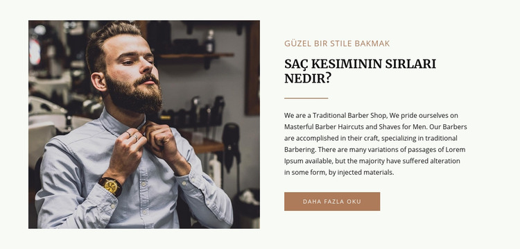 Moda ve saç bakımı HTML Şablonu