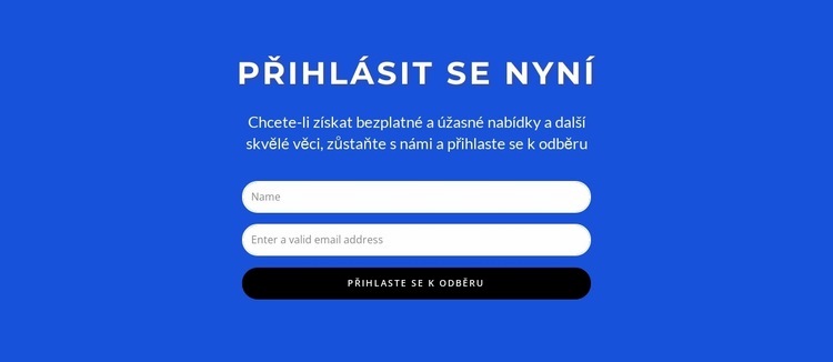 Přihlaste se nyní formulář Šablona CSS