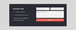 Free CSS For Contact Form With Dark Background