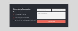 Kostenloses CSS Für Kontaktformular Mit Dunklem Hintergrund