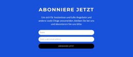 Jetzt Abonnieren Formular - Kostenlose Website-Vorlage
