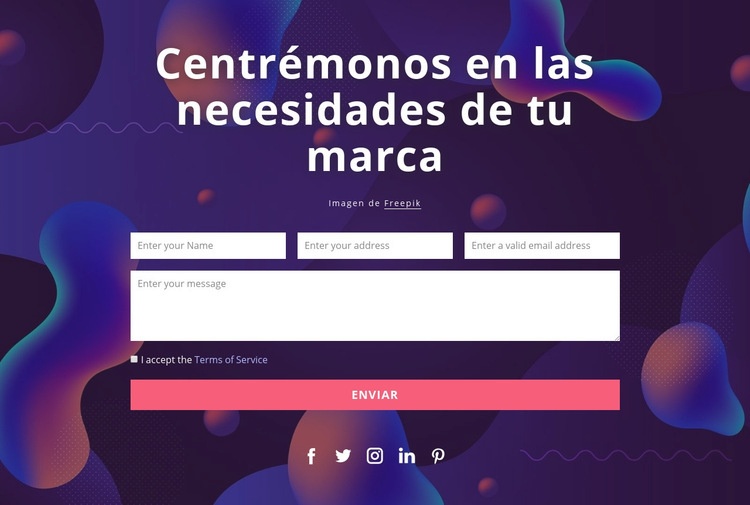 Utilice uno de estos métodos para contactarnos Creador de sitios web HTML