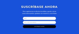 El Mejor Diseño De Sitio Web Para Suscríbete Ahora Formulario