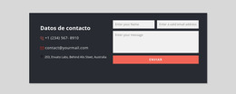 Formulario De Contacto Con Fondo Oscuro - Plantilla HTML Gratuita