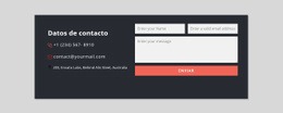Formulario De Contacto Con Fondo Oscuro: Plantilla HTML5 Adaptable