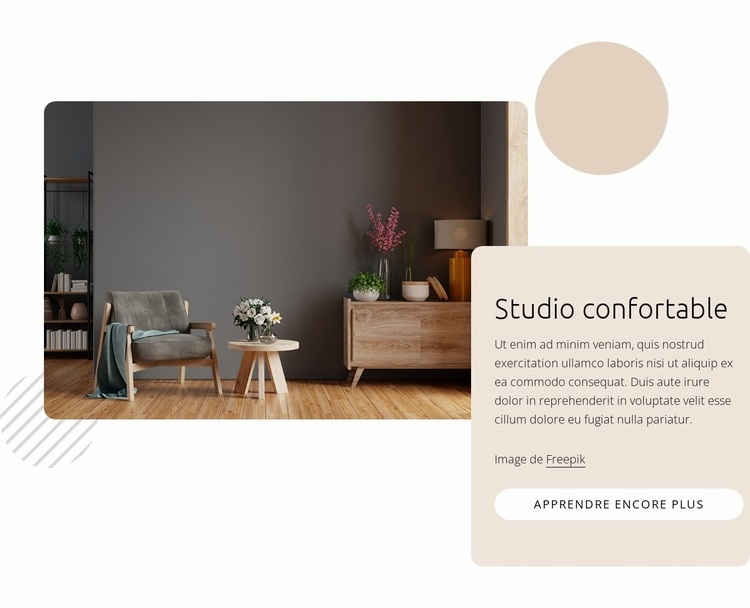 Studio cosy Conception de site Web