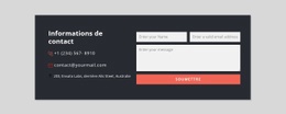 Formulaire De Contact Avec Fond Sombre #Templates-Fr-Seo-One-Item-Suffix