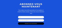 Démo De Modèle Pour Abonnez-Vous Maintenant Au Formulaire