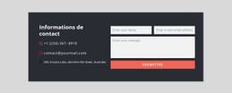 CSS Gratuit Pour Formulaire De Contact Avec Fond Sombre